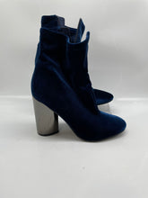 Load image into Gallery viewer, Aldo Womens Cassydie Dark Blue Side Zip Block Heel Ankle Boots No Size
