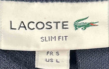 Load image into Gallery viewer, Lacoste Mens Blue Cotton Short Sleeve Collared Slim Fit Polo Shirt Size Large

