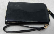 Load image into Gallery viewer, LYDC Womens Black Patent Leather Credit Card Slots Zipper Wristlet Wallet
