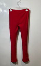 Load image into Gallery viewer, Zara Womens Red Elastic Waist Ribbed Knitted Stretch Pull-On Ankle Pants Size M
