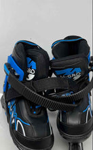 Load image into Gallery viewer, M-Gro Kids Blue And Black Illuminating Wheels Adjustable Inline Skates Size 1-5
