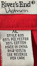 Load image into Gallery viewer, River's End Womens Red Long Sleeve Collared Button-Up Shirt Size XL With Tag
