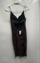 Load image into Gallery viewer, G By Guess Womens Brown Geometric Sweetheart Neck Mini Dress Size S/P With Tag
