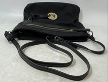 Load image into Gallery viewer, Liz Claiborne Womens Black Outer Zip Pocket Adjustable Strap Crossbody Bag
