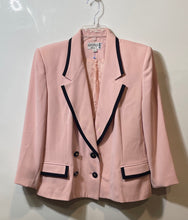 Load image into Gallery viewer, Kasper ASL Womens Pink Long Sleeve Double Breasted 2-Button Blazer Size 12
