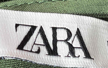 Load image into Gallery viewer, Zara Womens Green Sleeveless Ruched Side Slit Pullover Maxi Dress Sz XS With Tag
