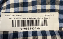 Load image into Gallery viewer, Perry Ellis Mens Multicolor Check Cotton Pockets Collared Button-Up Shirt Size M
