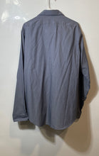 Load image into Gallery viewer, Calvin Klein Mens Blue Cotton Slim Fit Non-Iron Long Sleeve Dress Shirt 17 1/2
