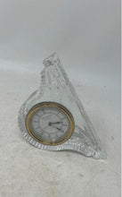 Load image into Gallery viewer, Waterford Clear Crystal Roman Numeral Collectible Mantel Desk Clock
