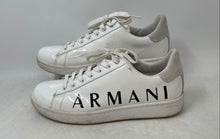 Load image into Gallery viewer, Armani Exchange Mens XDX063 XV518 White Leather Lace-Up Sneaker Shoes Size 9M

