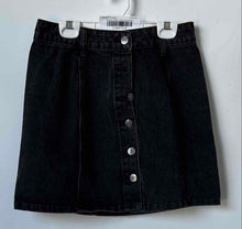 Load image into Gallery viewer, Forever 21 Womens Black Cotton Button Front Casual Denim Mini Skirt Size Small
