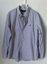 Load image into Gallery viewer, Ralph Lauren Mens Black White Long Sleeve Button-Up Shirt Size Large
