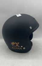 Load image into Gallery viewer, Alpha Cycles Black Open Face Retro Motorcycle Helmet Size XL
