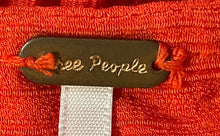 Load image into Gallery viewer, Free People Womens Orange Long Sleeve V-Neck Pleated Blouse Top Size S

