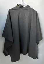 Load image into Gallery viewer, Anne Klein Womens Gray Herringbone Open Front Poncho Jacket Size Small
