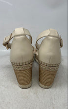 Load image into Gallery viewer, Vince Camuto Womens Jefannah Beige Leather Wedge Ankle Strap Sandals Size 8.5M

