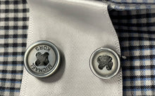 Load image into Gallery viewer, Michael Kors Mens Blue Gray Checkered Long Sleeve Button-Up Shirt Size XL
