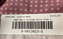 Load image into Gallery viewer, DKNY Mens Pink Printed Short Sleeve Button-Up Shirt Size Small
