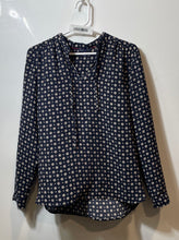 Load image into Gallery viewer, Tommy Hilfiger Womens Black Floral Printed Long Sleeve Blouse Top Size Small
