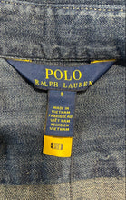 Load image into Gallery viewer, Authentic Polo Ralph Lauren Girls Blue Denim Belted Shirt Dress Size 8
