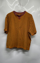 Load image into Gallery viewer, BDG Womens Brown Striped Cotton Short Sleeve Crew Neck Pullover T-Shirt Size S
