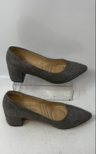 Load image into Gallery viewer, Adrienne Vittadini Womens Fiona Gray Studded Slip-On Block Pump Heels Size 7
