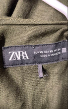 Load image into Gallery viewer, Zara Womens Green Sleeveless Round Neck Side Slit Long Maxi Dress Size XS

