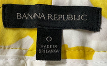 Load image into Gallery viewer, Banana Republic Womens Yellow White Floral Straight Leg Ankle Pants Size 0
