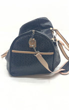 Load image into Gallery viewer, Guess Mens Black Monogram Print Double Handle Travel Weekender Duffle Bag
