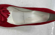 Load image into Gallery viewer, Sigerson Morrison Womens Red Peep Toe Cone Pump Heels Size 8.5
