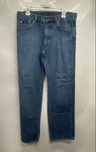 Load image into Gallery viewer, Hugo Boss Mens Blue Stretch Pockets Straight Leg Jeans Size Large
