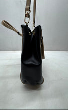 Load image into Gallery viewer, Antonio Melani Womens Black Brown Inner Pockets Satchel Handbag With Strap
