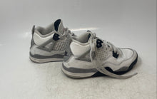 Load image into Gallery viewer, Nike Boys Air Jordan 4 Retro White Black Gray Lace-Up Sneaker Shoes Size 12C
