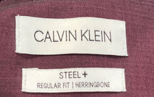 Load image into Gallery viewer, Calvin Klein Mens Burgundy Long Sleeve Dress Shirt Size M 15.5 32/33 With Tag
