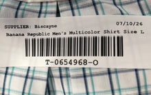 Load image into Gallery viewer, Banana Republic Mens Multicolor Plaid Long Sleeve Classic Fit Dress Shirt Size L
