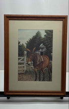 Load image into Gallery viewer, Home Decorative Wall Hanging Framed A Mule In A Harnessed Pose Scene Art Print
