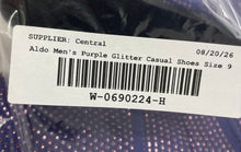 Load image into Gallery viewer, Aldo Mens Bolivar Purple Rhinestone Cap Toe Slip-On Oxford Dress Shoes Size 9
