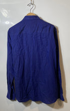 Load image into Gallery viewer, Authentic Armani Collezioni Mens Blue Cotton Collared Button-Up Shirt Size L
