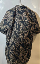 Load image into Gallery viewer, Fried Denim Mens Multicolor Tropical Leaf Print Slim Fit Button-Up Shirt Size L
