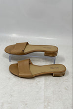Load image into Gallery viewer, Michael Kors Womens Beige Leather Open Toe Slip-On Flat Slide Sandals Size 5.5 M
