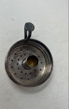 Load image into Gallery viewer, Silver-Tone Metal Footed Decorative Round Handle Candle Holder Collectible
