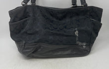 Load image into Gallery viewer, Coach Womens Park Carrie Black Monogram Double Handle Tote Handbag
