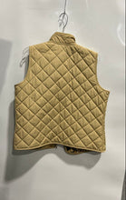 Load image into Gallery viewer, Unbranded Womens Khaki Sleeveless Front Pockets Full-Zip Quilted Vest Size XL
