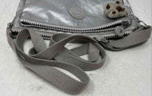 Load image into Gallery viewer, Kipling Womens Mikaela Silver Double Zip Crossbody Bag With Monkey Keychain
