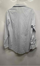 Load image into Gallery viewer, Calvin Klein Mens White Blue Geometric Long Sleeve Dress Shirt Sz M 15 1/2 32-33
