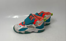 Load image into Gallery viewer, Nike Kids Air Speed Turf White Turquoise Orange Mid Top Sneaker Shoes Size 10C
