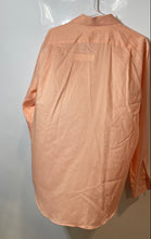 Load image into Gallery viewer, Tommy Hilfiger Mens Peach THFlex Long Sleeve Athletic Fit Dress Shirt Size Large

