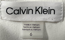 Load image into Gallery viewer, Calvin Klein Womens White Sleeveless Tie-Waist One-Piece Jumpsuit Size 6
