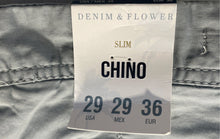 Load image into Gallery viewer, TJ Maxx Womens Gray Denim &amp; Flower Stretch Slim Fit Chino Pants Size 29 With Tag
