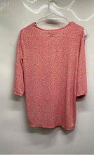 Load image into Gallery viewer, Michael Kors Womens Red White Floral 3/4 Cold Shoulder Sleeve Blouse Top Size M
